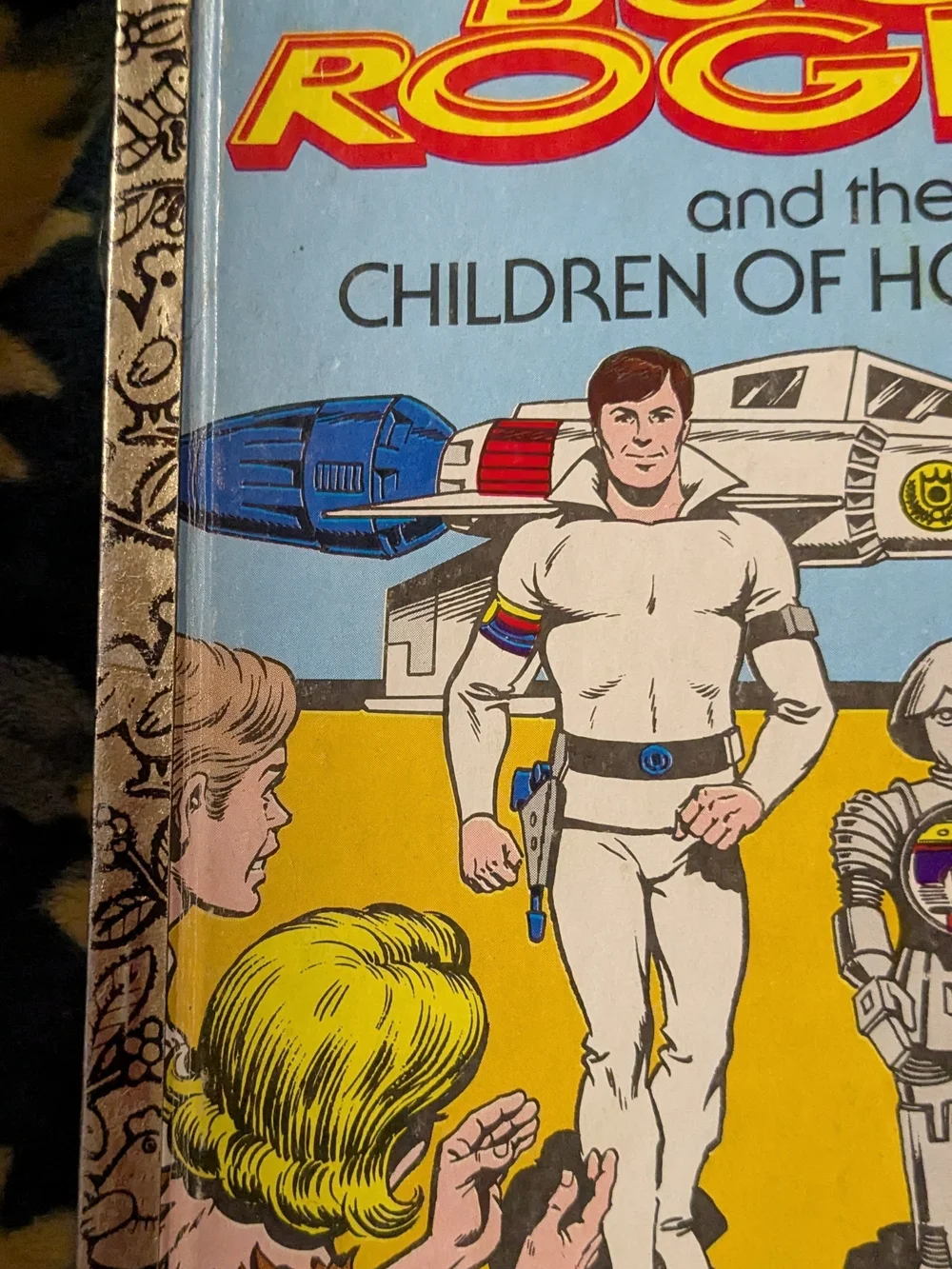 Little Golden Book Buck Rogers Kids Storybook - Blue & Yellow Cover
